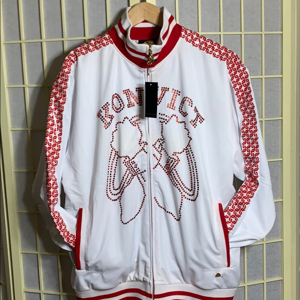 NWT Konvict England jeweled track jacket -XL